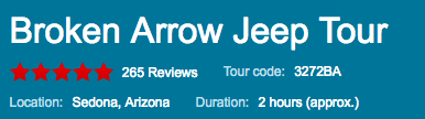 Tickets to Sedona Broken Arrow Jeep Tour